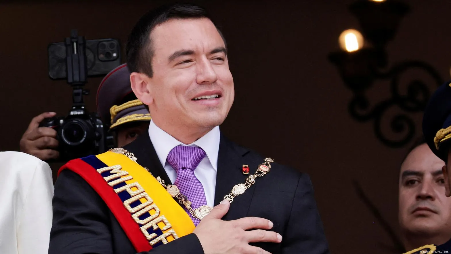 Daniel Noboa ileso tras ataque durante protestas indígenas